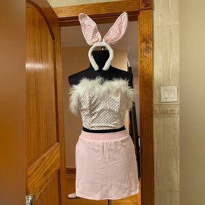 Pink Bunny Costume for Adults